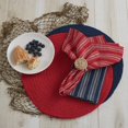 thumbnail image 4 of Split P Red Essex Round Placemat Set of 4, 4 of 4