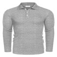thumbnail image 2 of Men‘s Spring Autumn Solid Color Button Shirts with Long Sleeve Lapel Tops, 2 of 8