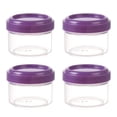 thumbnail image 1 of 4 Pcs Mini Pots Transparents avec Couvercles Étanches Contenant Rond 35 ml Rangement Rechargeable pour l'Organisation de la Maison et de la Cuisine 4 Pcs, 1 of 2