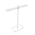 thumbnail image 2 of Dvkptbk Display Stand Necklace Organizer Clear Necklace Stand Jewelry Organizer Display Tree Hanger Rack with Hooks for Necklaces Chain Pendant Bracelets Ring Organization and Storage, 2 of 7