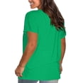 thumbnail image 3 of Blouses à Manches Courtes pour Femmes Mode pour Femmes Uni Col Rond T-Shirt à Manches Courtes Blouse Hauts Amples Femmes Hauts à Manches Courtes Femmes Blouse à Manches Courtes Hauts à Manches Courtes pour Femmes, 3 of 5