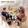 thumbnail image 4 of HOMCOM Dining Table for 2-4 People, Modern Kitchen Table with Pedestal Base, 4 of 10