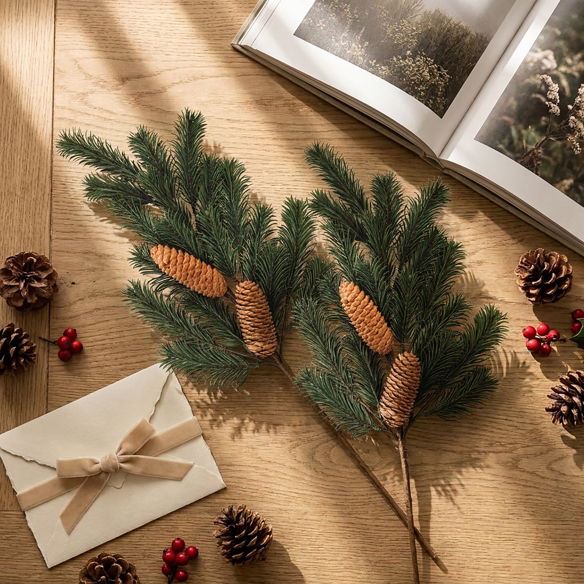 Holiday Time 21-inch Christmas Artificial Western Pick, Holiday Decoration Pick