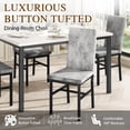 thumbnail image 3 of Furlinkhm Dining Table Set for 4 Faux Marble Kitchen Table and Chairs Set of 4, 5 Piece with PU Leather Upholstered Dinner Chairs for Compact Dining Room, Small Space, Gray, 3 of 6