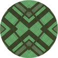 thumbnail image 1 of Ahgly Company Tapis Rond Lavable en Machine Intérieur Transitionnel Vert Forêt Foncé, 4 Pieds Rond, 1 of 7