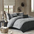 thumbnail image 1 of Boone Ensemble de Douillette 7 Pcs Gris Grand Lit, 1 of 4