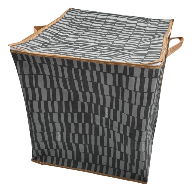 Home Textile Storage Large Capacity Folding Clothes Portable Wardrobe Sorting Bag With Reinforced Handle Zipper For Comforters Pillow Blanket Bedding Quilt