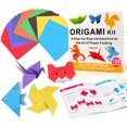 thumbnail image 1 of Origami Kit for Kids, 120 Sheets Origami Paper with Instructions Book, 6x6 Inch Square Easy Single Sided Color Folding Paper Set for Beginners Adults Kids Activity Birthday Christmas Gift, 1 of 15