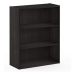 Furinno Pasir 3 Tier Open Storage Étagère de bibliothèque en bois, Espresso