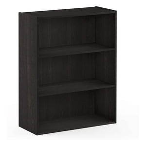 Furinno Pasir 3 Tier Open Storage Étagère de bibliothèque en bois, Espresso