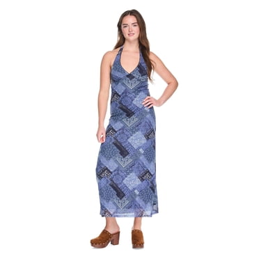 Wild Skye Women'S Mesh Halter Maxi Dress