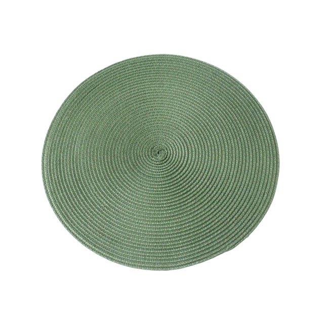 Unatoiry Napperons de Table PP Antidérapants Légers Faciles d'Entretien Napperons Ronds Tapis de Table Napperons Vert 1 Ensemble