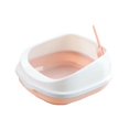 thumbnail image 3 of lionlar Pet Cat Litter Box Semi-enclosed Detachable Portable Toilet Sandbox Pink, 3 of 9