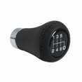 thumbnail image 2 of Car Manual Gear Shift Knob Shifter Black Leather Red Stitch 6 Speed Universal, 2 of 8