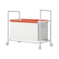 thumbnail image 1 of White Rolling Storage Cart On Wheels With Handle Large Capacity Organizer For Shoes Clothes Toys Reusable Pouches Drawer Design Movable Tote For Home Office U-956 White, 1 of 6