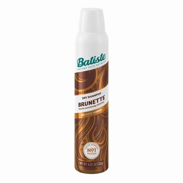 Batiste Brown Dry Shampoo Spray, For Brown & Auburn Hair, Refresh Hair and Absorb Oil Between Washes, Waterless Shampoo for Added Hair Texture and Body, 200-ml