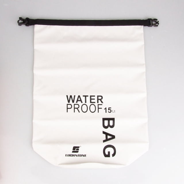 15L Waterproof Dry Bag Pouch Pouch Dry for Camping Boating Fishing Rafting White