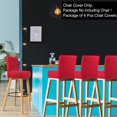 thumbnail image 2 of PiccoCasa Stretch Spandex Bar Stool Cover for Short Back Chair Red 4, 2 of 8