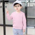thumbnail image 1 of LSLJS Toddler Baby Boy Girl Fleece Pullover Sweatshirt Solid Color Crewneck Blouse Shirt Tops Warm Fall Winter Clothes, 1 of 4