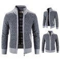 thumbnail image 4 of Sarkoyar Zipper Closure Men Cardigan with Pocket Polyester Precisely Detail Men Sweater for Dating Wear, 4 of 8