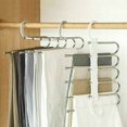 thumbnail image 1 of New American pants rack 5in1 stainless steel multi-function wardrobe magic hanger, 1 of 1