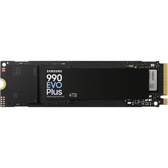 Samsung 990 EVO Plus MZ-V9S4T0 4 TB Solid State Drive - M.2 2280 Internal - PCI Express NVMe (PCI Express NVMe 5.0 x2) - Computer Device Supported - 2400 TB TBW - 256-bit AES Encryption Standard - ...
