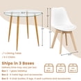 thumbnail image 3 of Costway Ensemble de Salle à Manger pour 4 Ensemble de Table de Cuisine Moderne avec Table Ronde en Verre Trempé et 4 Chaises, 3 of 10