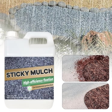 WHEANG Quick Drying Sticky Adhesive Mulch Glue & Rock Glue For Landscaping Fast Adhesive Strong Lasting Easily Holds Rubber Stone Gravel Wood For Outdoor Garden Yard（1000ml）