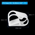 thumbnail image 2 of Uxcell Plastic Tube Tubing Clamps, 2Pcs 3/4" - 1" Tube OD Adjustable Precise Flow Control Hose Clamp White, 2 of 6
