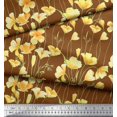 thumbnail image 2 of Soimoi Cotton Poplin Fabric Buttercup Floral Print Fabric by The Yard 56 Inch Wide, 2 of 3