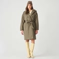 thumbnail image 3 of Devoted hooded puffer trench coat with a belt, 3 of 4