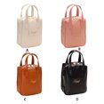 thumbnail image 4 of fastboy PU All Beauty Essentials In One Place Durable Makeup Bag Scratch-proof Cosmetic Organizer Bag Handle pink, 4 of 6