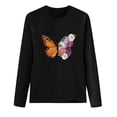 thumbnail image 4 of Leutsin T-shirt Blouse à Manches Longues à Col Rond Imprimé pour Femmes Grande Taille, 4 of 6