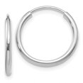 thumbnail image 1 of 14K White Gold 1.5mm Polished Endless Hoop Earrings, 1 of 2