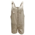 thumbnail image 4 of TopLLC Women's Summer Casual Rompers Sleeveless Loose Spaghetti Strap Short Jumpsuits Overalls Solid Button Bodysuit Playsuit With Pockets, 4 of 5