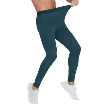 cfhntfmh Men's Compression Pants Soft Stretch High Waisted Athletic Leggings Comfy Workout Yoga Base Layer Bottoms