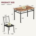 thumbnail image 2 of Dining Table Set for 4, Modern Kitchen Table with 4 Soft Padded Chairs, Dining Room Table Set with Sturdy Metal Frame & MDF Board, Ideal for Living Room Tables, 2 of 9