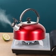 thumbnail image 1 of Deals Black&Friday Iumwxz Tea Kettle for Stove Top, Whistling Stovetop Tea Kettle, Stainless Steel Red Whistling Tea Pot with Ergonomic Handle, Teapot Whistling Kettle for Stove. Christmas Gift, 1 of 2