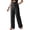Black, variant on bbymog Flowy Pants for Women Fashion Summer Cotton and Linen Full Length Pants with Pockets Casual Loose Palazzo Pants for Women White B S