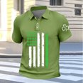 thumbnail image 4 of DGMIOCS Men's Collared Tee Soft Breathable Vintage Summer Army Green XXXXL, 4 of 4