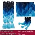 thumbnail image 2 of Ombre Jumbo Braiding Hair Extensions High Temperature Synthetic Twist Hair Multiple Colored Hair, 2 of 5
