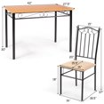 thumbnail image 2 of Costway 5 PC Dining Set Wood Metal Table and 4 Chairs Kitchen Breakfast Furniture New, 2 of 10