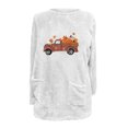 thumbnail image 4 of Halloween Shirts pour Femmes Col Rond et Hiver Ample Imprimé Poche Chaud Manches Longues Blouse Tops Tops pour Femmes en Liquidation, 4 of 4