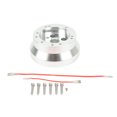 thumbnail image 2 of Steering Wheel Hub, 5 And 6 Hole Strong Bearing Silver Adapter Polished Capacity Replacement For Flaming River, 2 of 8