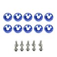 thumbnail image 1 of Youkk Ensemble de 10 Rondelles de Vis de Voiture, Boulons Décoratifs, Kit de Rondelles pour Pièces de Rechange Automobile, Bleu, 1 of 8