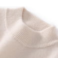 thumbnail image 4 of LWFFDAW Long Sleeve Shirts for Kid Boys Girls Trendy Ribbed Knitted Tops Solid Color Basic Shirts Mock Neck Pullover Tops Children Clothes Beige Size 110, 4 of 6