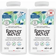 All Natural Laundry Detergent Powder, Unscented Laundry Detergent Made in Canada Products, Plant Based, Eco-Friendly, pH Balanced, HE Compatible, Gentle Premium Wash, 80 Washes, 1KG, Pack of 2