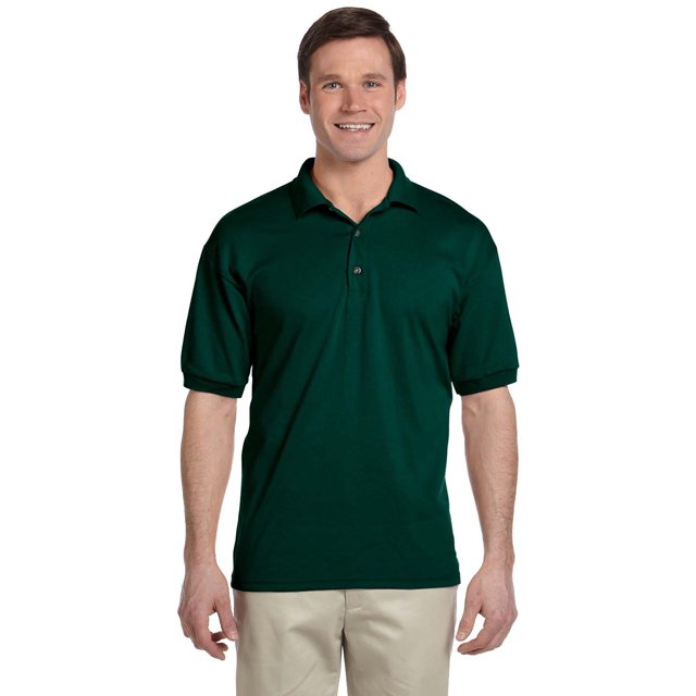Gildan Polo Adulte 6 oz, Maillot 50/50 - Vert Forêt - 2TG