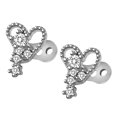 thumbnail image 4 of KLKCMS 2 Pcs Hauts d'Ancrage Dermique et Base en Acier Titane Bijoux de Perçage Cœurs Cœur 2, 4 of 9