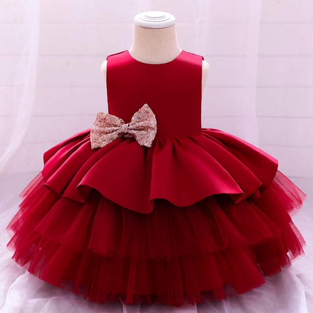 EGNMCR Robes de Soirée pour Femmes, Robes Formelles pour Femmes, Robes de Cocktail pour Femmes Robe pour Tout-Petits Bébés Filles Robe à Paillettes avec Nœud Robe de Fête d'Anniversaire Robe de Mariage Robes pour Enfants Robe Fille